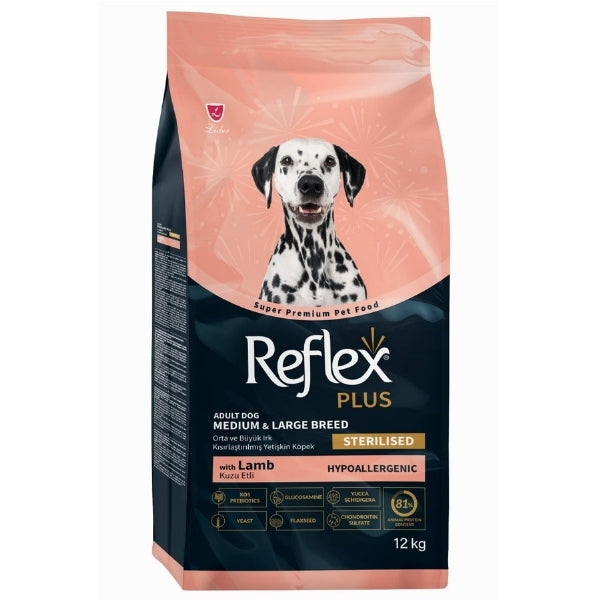 Reflex Plus Kuzu Etli Orta ve Büyük Irk Kısırlaştırılmış Yetişkin Köpek Maması